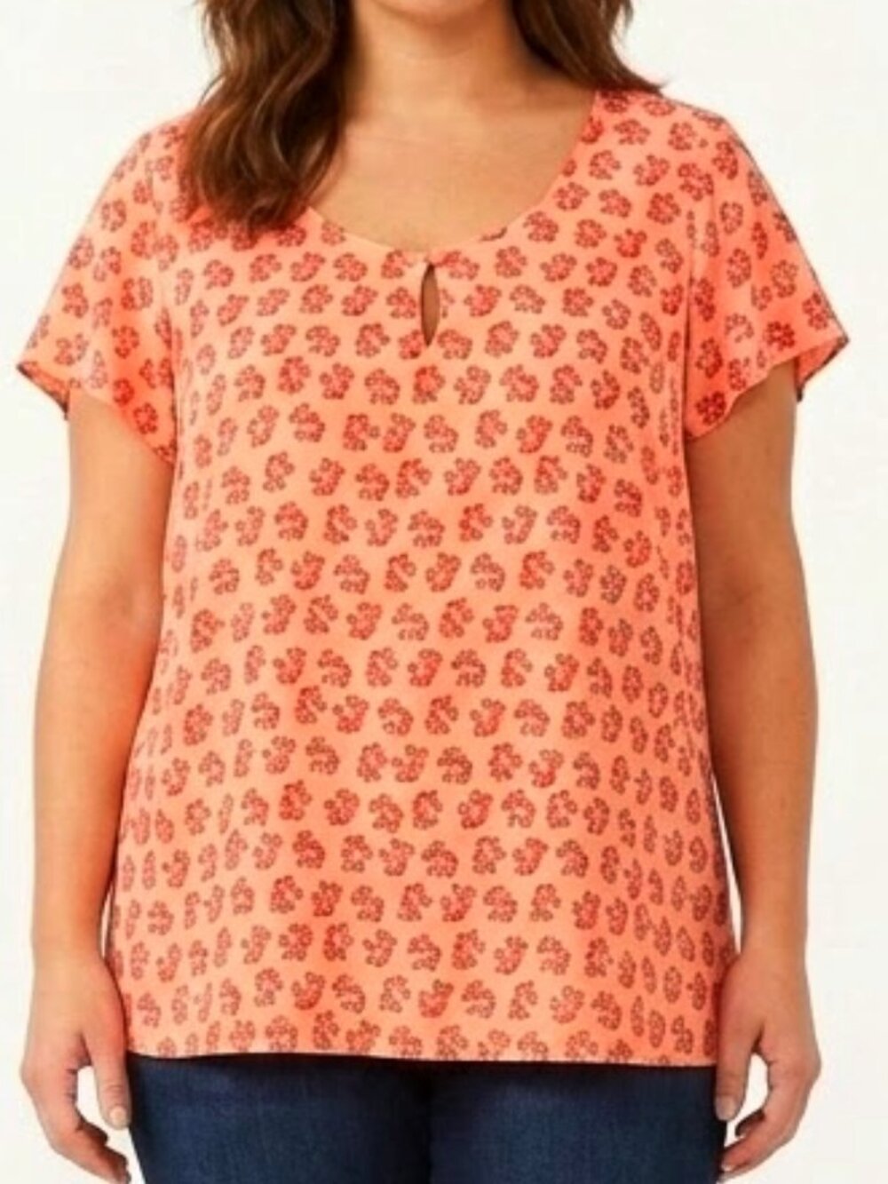 Old Navy Floral Pull On Relaxed Fit Blouse NEW Sz. Med